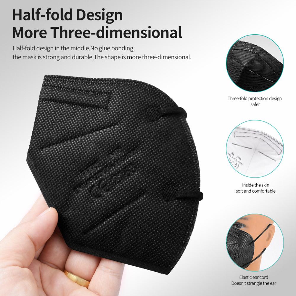 10-100 шт. маски FFP2 KN95 Mas – обзор и цена Surgical Mask