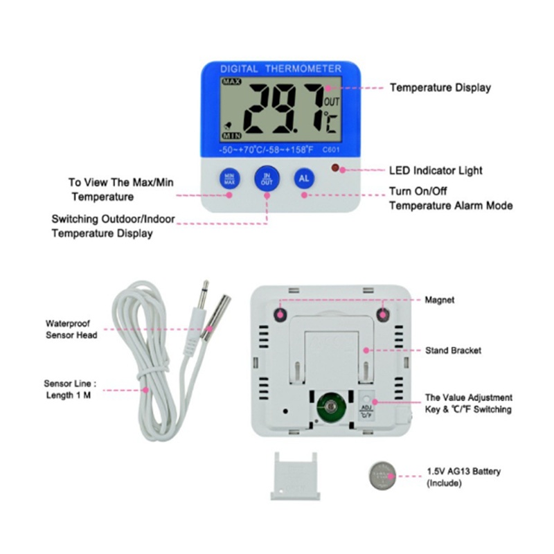 Цифровой термометр для холодил – обзор и цена Thermometer Digital